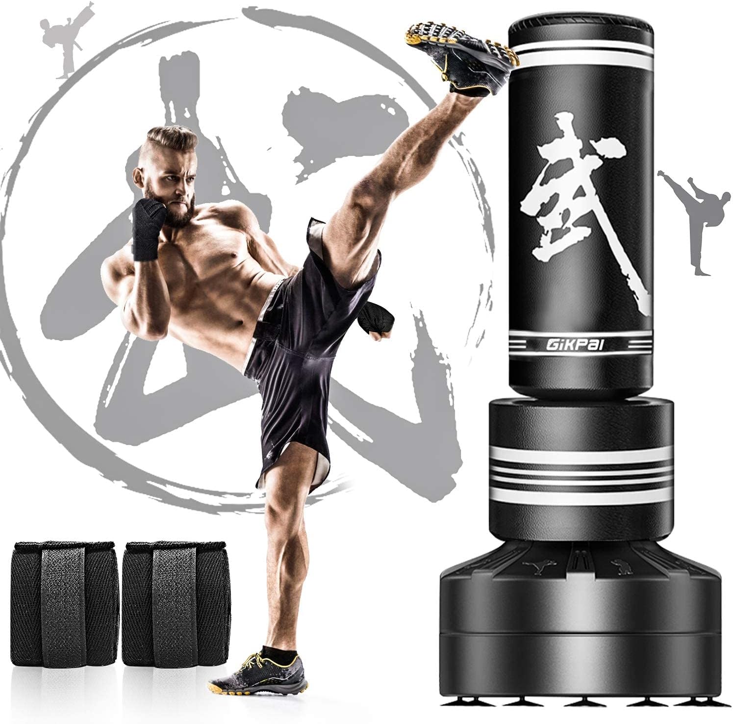 GIKPAL Freestanding Punching Bag with Boxing Gloves, Heavy Boxing Bag with Stand for Adult, Kickboxing Bag for MMA Martial Arts Boxing Traning