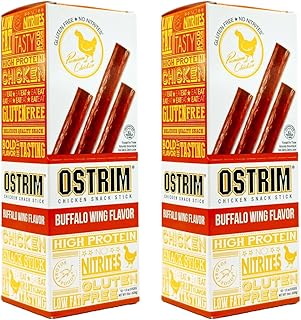 Ostrim Chicken Snack Sticks | Buffalo Wing Flavor | Gluten Free, High Protein | 20 count - pack of 2 by SnackWave