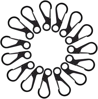 20Pcs Spring Snap Hook Carabiners Clip Spring Hanging Buckle Paracord Snap Hook Camping Bottle Backpack Clasps Keychain