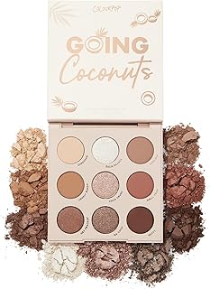 ColourPop Going Coconuts Eyeshadow Palette - Cool-Toned Neutral Eyeshadow Palette with Ultra-Velvety and Silky Finishes - High-Pigment Eye Makeup with a Long-Wearing Formula (0.3 oz)