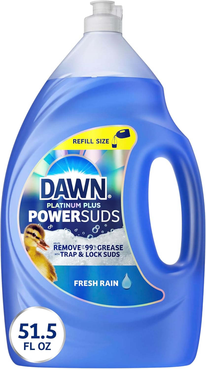Dawn Platinum Plus PowerSuds Liquid Dish Soap, 51.5 oz. Refill
