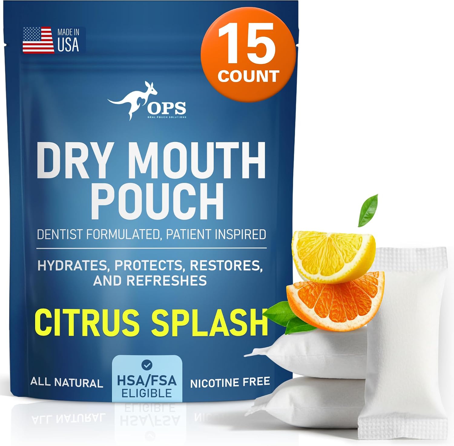 Dry Mouth Products - RHEO™ Pouches for Natural Saliva Stimulation by OPS