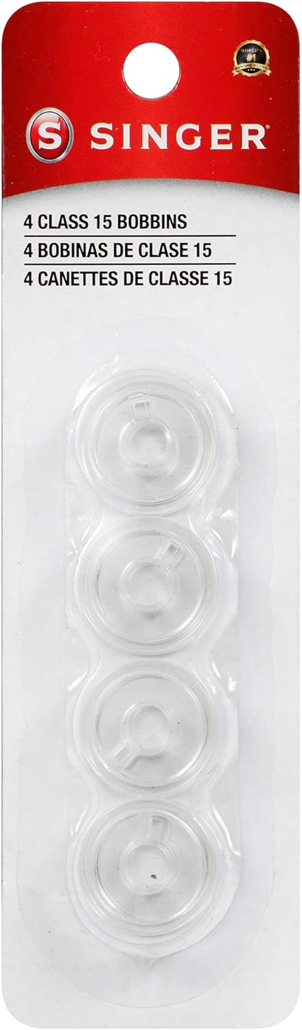Singer Bobbins Class 15 Transparent, 4-Count
