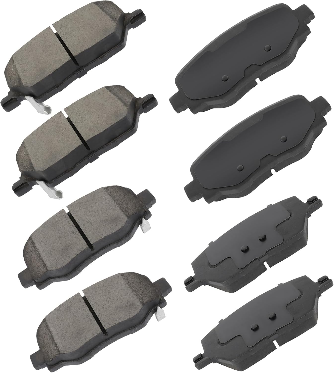 cciyu D1811 D1809 Front & Rear Professional Ceramic Brake Pads Set fit For 2016-2018 For Fiat 500X,2016-2020 For Jeep Compass,2015-2019 For Jeep Renegade