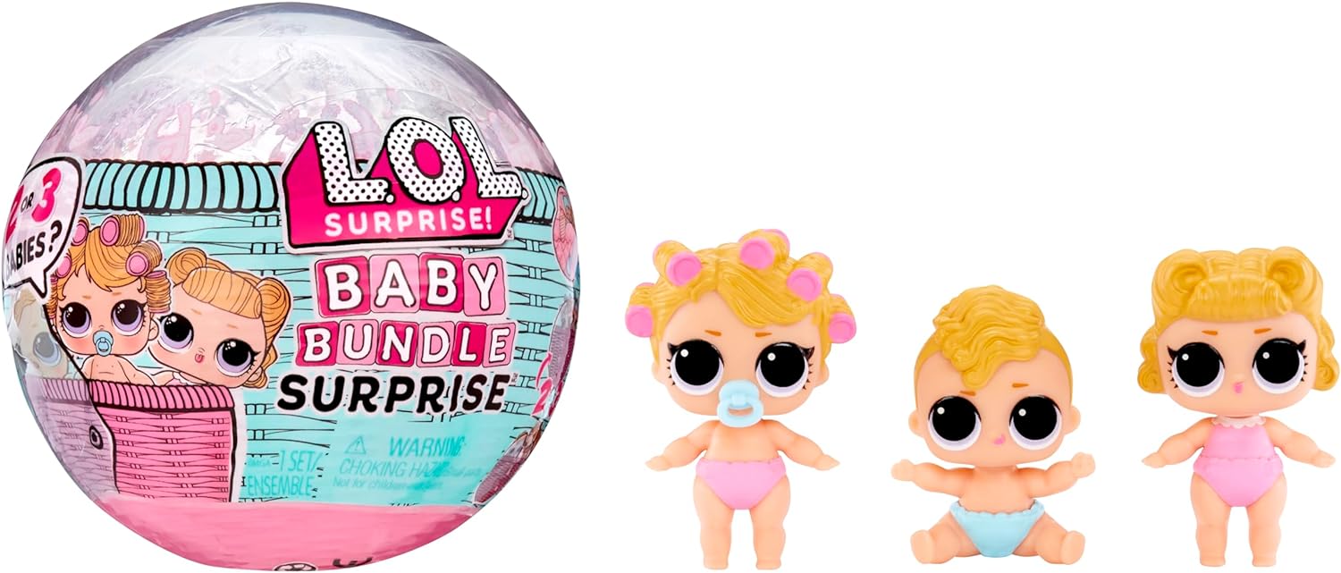 L.O.L. Surprise! Baby Bundle Surprise - Collectible Dolls with a Baby Theme - Twins, Triplets or Pets with a Water Reveal - 2 or 3 Dolls Included - Great for Girls Ages 3+