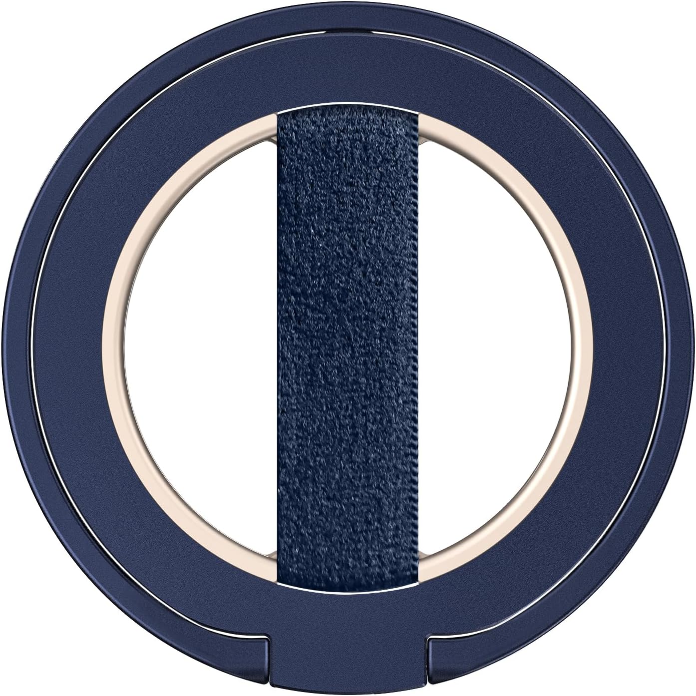 EWA MagOne Ultra Phone Grip Stand with Replaceable Elastic Finger Loop, Removable Magnetic Ring Holder Kickstand Loop, Double-Sided Magnetic Accessories for iPhone 15, 14, 13 Pro/Max/Plus-Blue