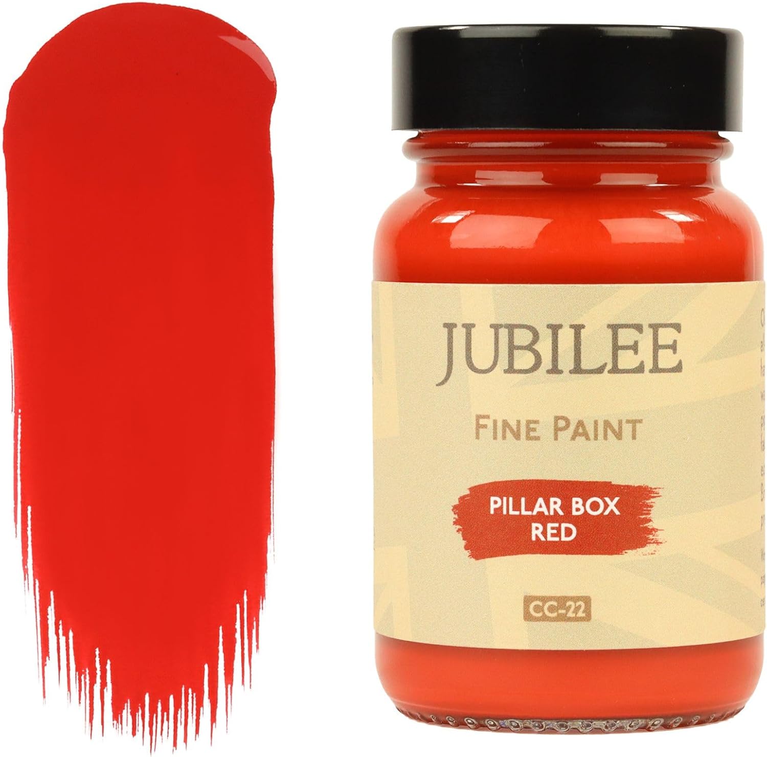 Guild Lane Jubilee Furniture Paint – Upcycle & Transform Wood, Metal & Glass – Soft Sheen Finish for Indoor & Outdoor – Durable & Easy to Apply Multi-Surface Paint (Pillar Box Red, 60ml)