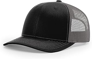 Richardson Trucker Cap, Black/Charcoal, One Size