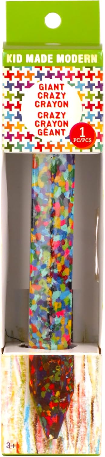 Kid Made Modern Giant Crayon for Toddlers & Kids Ages 3+ - Coloring Non Toxic Big Jumbo - Thick & Easy Grip Large Crayon for Classroom Kindergarten or Preschool (1 Pack)