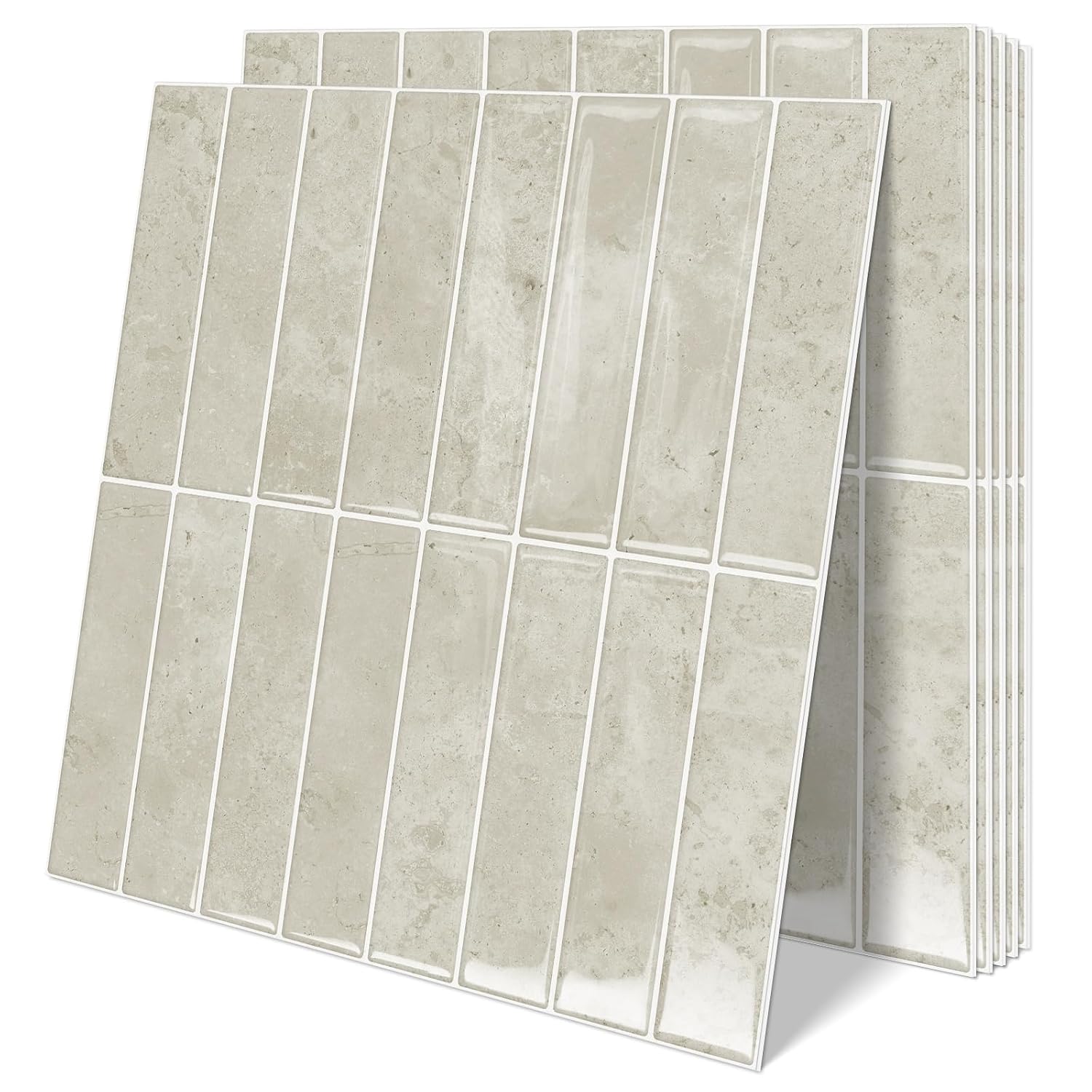 10 Sheets Upgraded Thicker Design Subway Tile Peel and Stick Backsplash