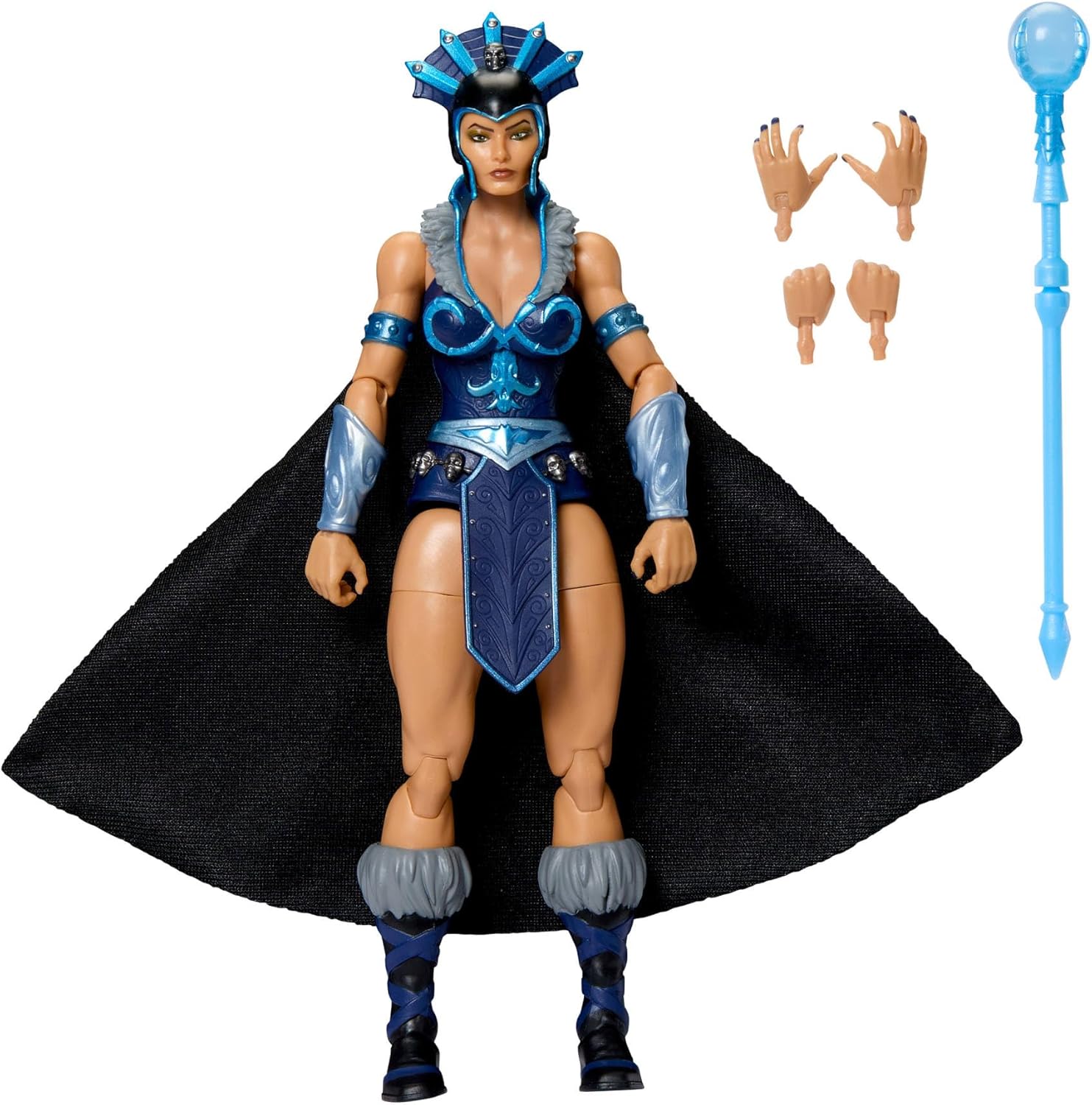 Masters of the Universe Masterverse Age 6+ 7-Inch Action Figure, New Eternia Evil-Lyn, MOTU Toy Villain Sorceress, 30 Articulations, Staff with Orb, JBP77