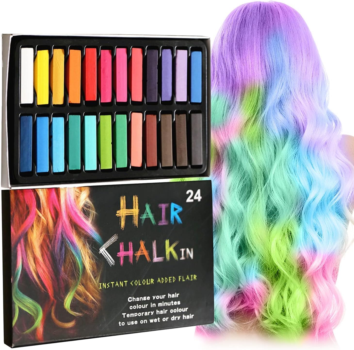 Creating Signature 24 Hair Chalk Temporary Hair Dye Colour Soft Pastels Salon Kit
