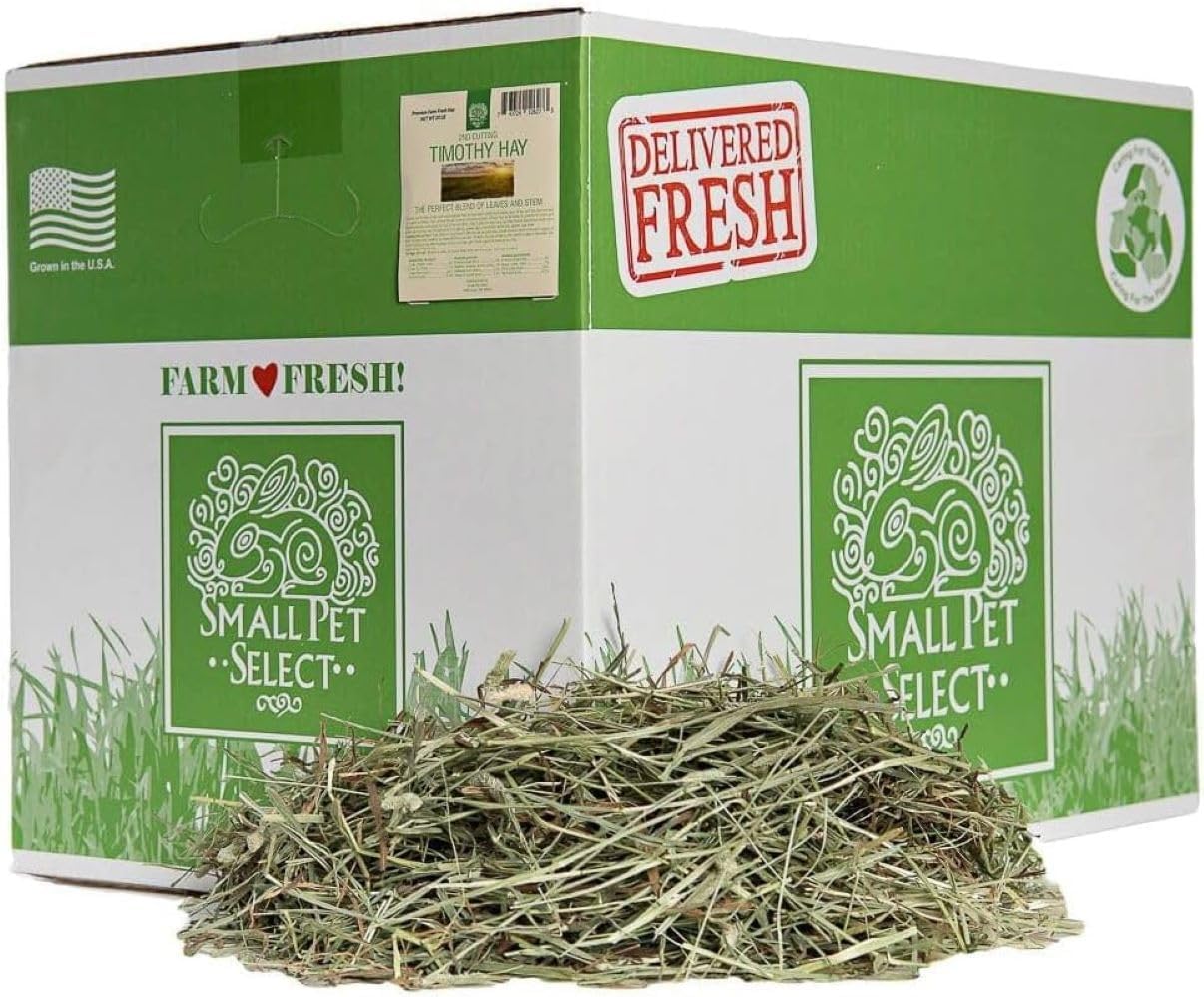 Small Pet Select 2nd Cutting Perfect Blend Timothy Hay Pet Food for Rabbits, Guinea Pigs, Chinchillas and Other Small Animals, Premium Natural Hay Grown in The US, 25 LB