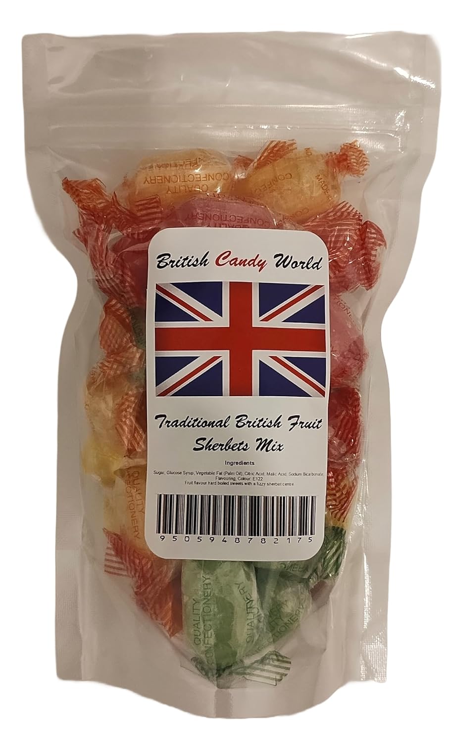 British Candy World Sweets A Very True British Classic Sweets Candy FRUIT SHERBETS British Fruity Sherbets Imported From The United Kingdom UK England Wrapped Fruit Flavored Hard Boiled Sweets With A Tangy Sherbet Centre Old Fashioned & Quality Retro Candies Wrapped Boiled Candy British Sweets The Very Best Handmade British Sweets A True British Classic Fruit Flavored Sherbet Sweet Candy