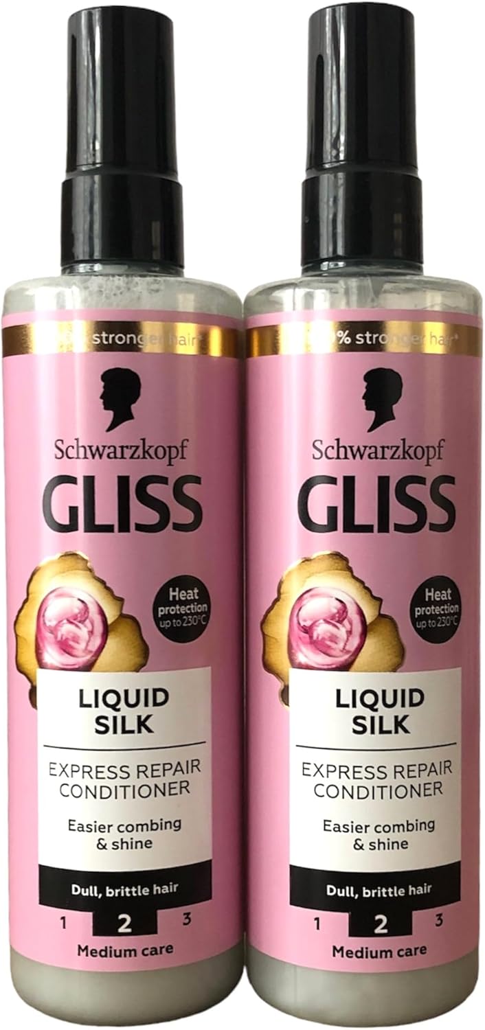 Schwarzkopf Gliss Hair Repair Liquid Silk Express Repair Conditioner 200ml- Pack of 2