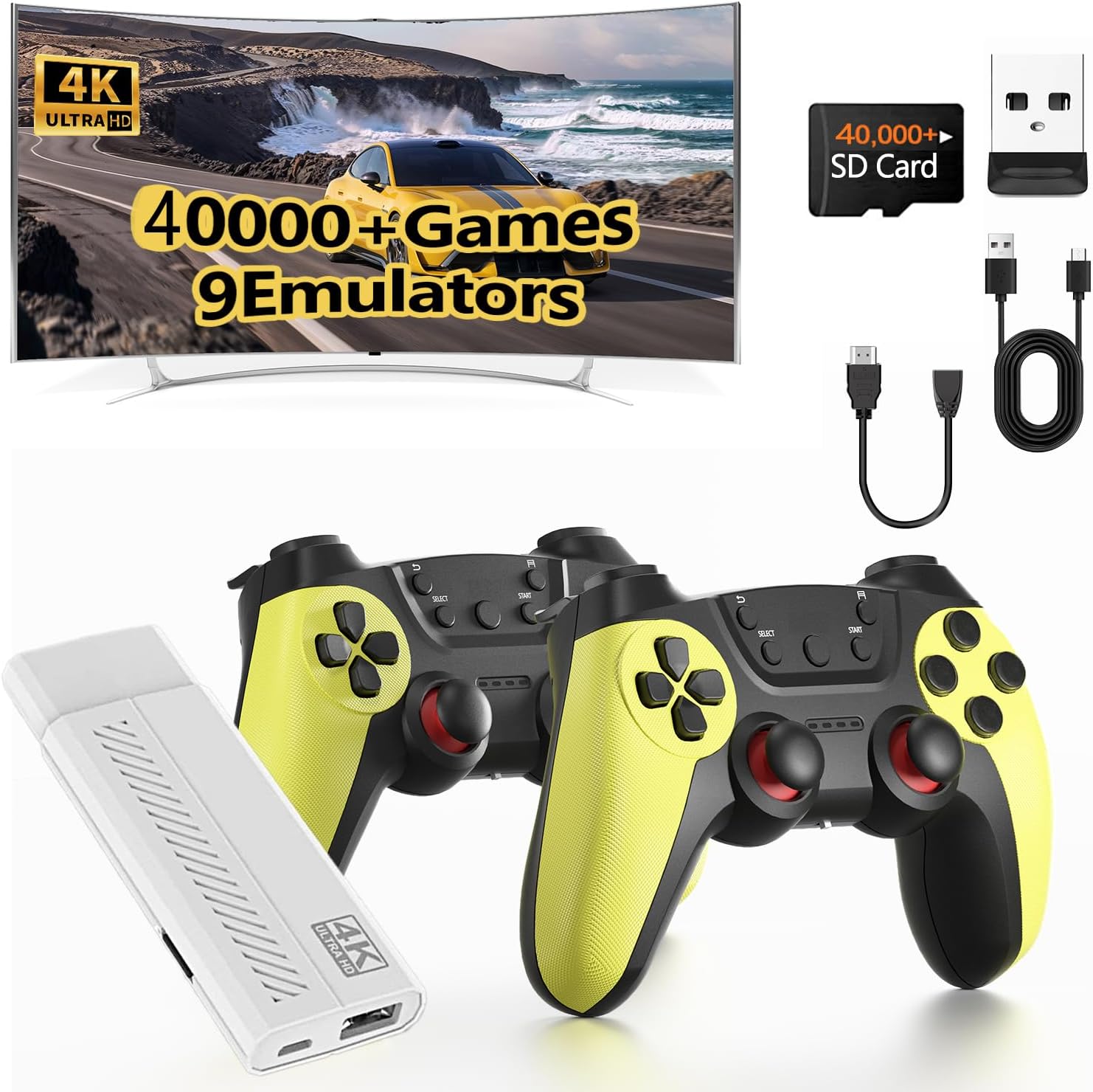 Calico Critters Retro Games Console, 40000+ wireless retro gaming console stick,HD HDMI TV Revisit Classic retro play Plug and Play game stick,Premium Competitive Dual Controllers