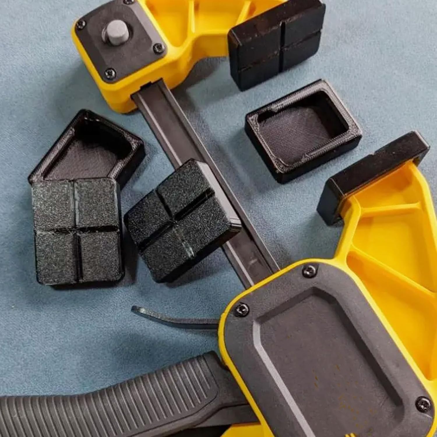 6Pcs Replacement Grip Jaw Pads For Dewalt 4.5" Trigger Clamp,Black