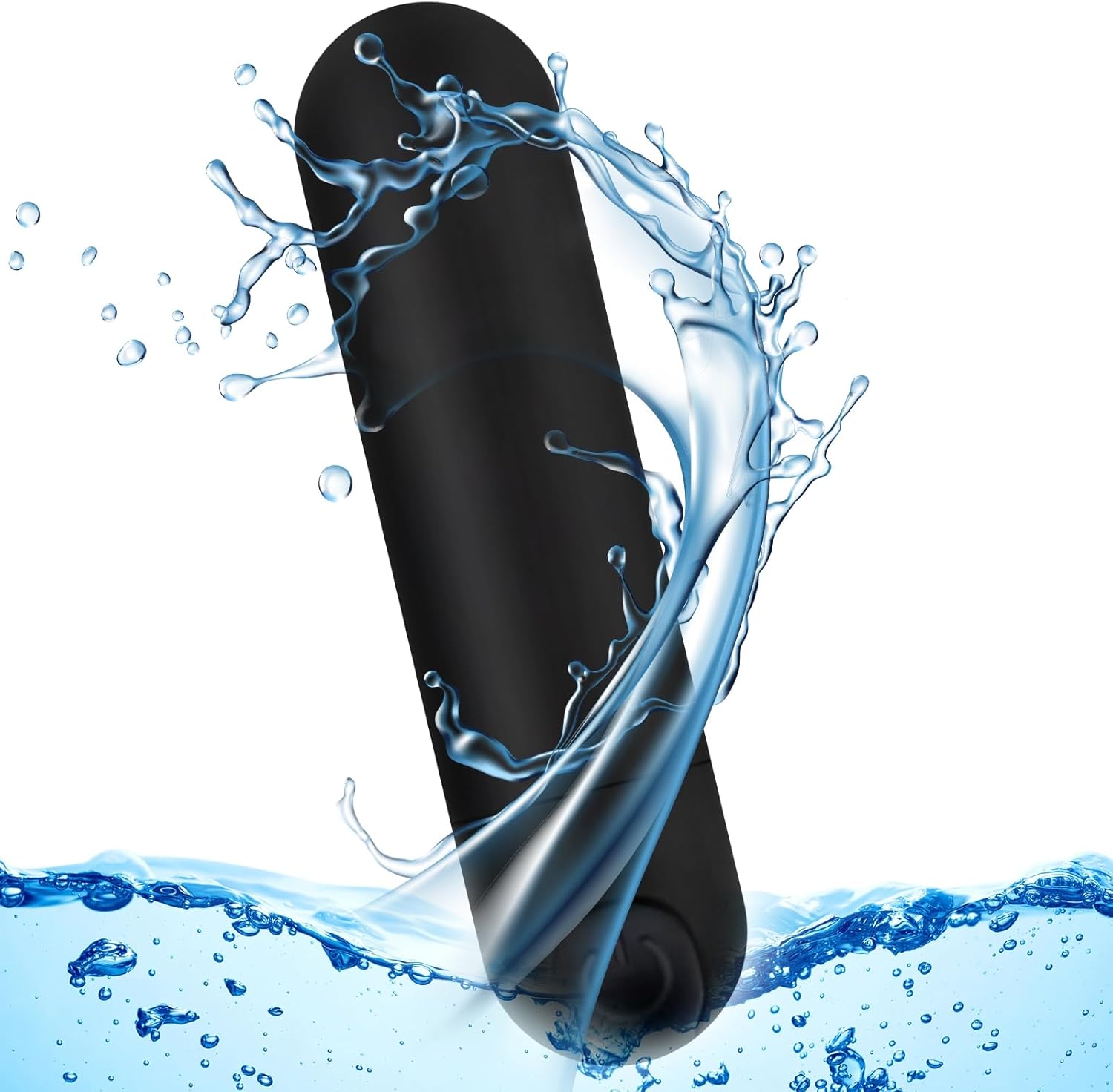 Handheld Electric Back Massager - Mini Waterproof&Rechargeable Handheld Deep Tissue Neck Black