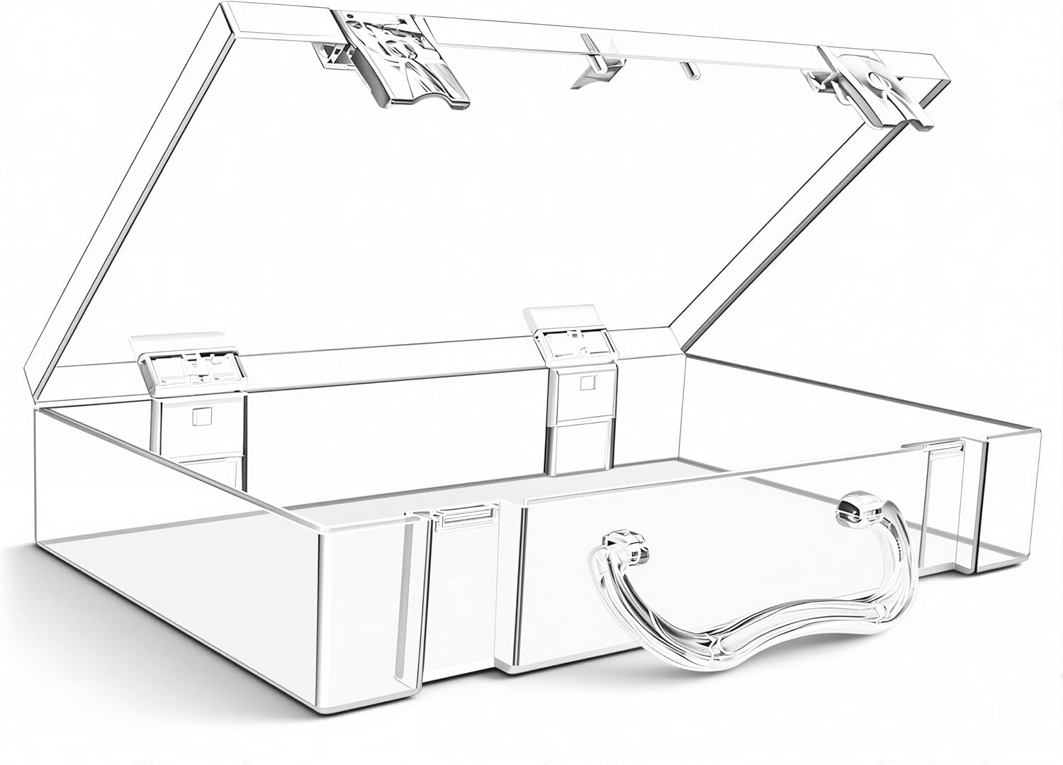 Clear Hinged Plastic Containers,Keepsake Storage Boxes Plastic,Display Case Use for Storage and Organization Jewelry,Tools, Office supplies,Pet supplies, DIY materials,Use as handbags
