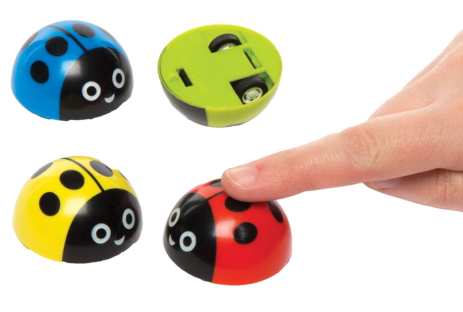 Baker Ross AV213 Ladybird Pull-Back Racers (Pack of 4)