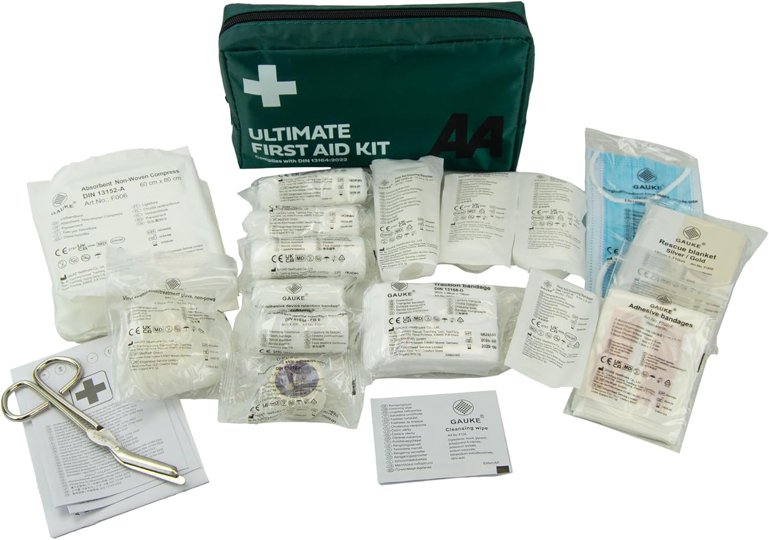 AA Ultimate First Aid Kit - AA0903 - A Family Essential For Car Home Holidays Travel Camping Caravans Office, Black
