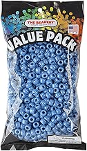 The Beadery 6 by 9mm Barrel Pony Bead in Denim, Small, 900-Piece