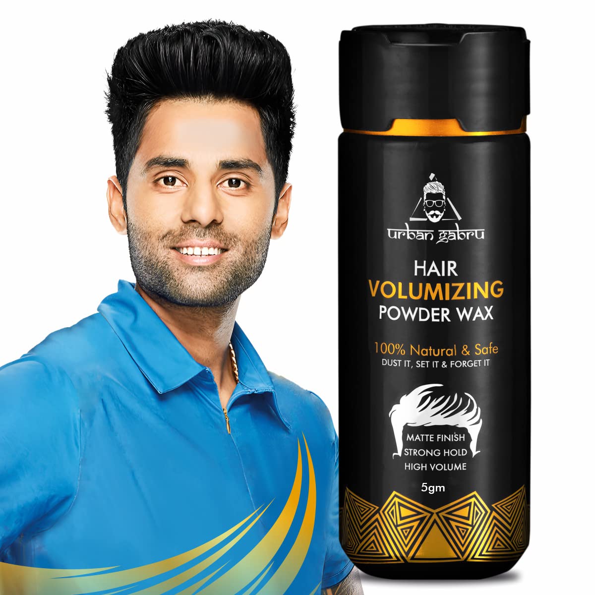 urbangabru Hair Volumizing Powder Wax Strong Hold | Matte Finish | 100% Natural & Safe Hair Styling Powder (5 g (Pack of 1))