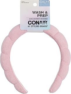 Conair Spa Makeup and Face Washing Headband - Bubble Design - Pink