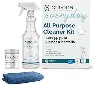 Everyday Home Kit- All Purpose Cleaner and Disinfectant Spray - 1 Tablet Eliminates Germs & Bacteria on Hard Surfaces, Removes Mold & Controls Odors, Bleach-Free, Makes 50x32oz Bottles