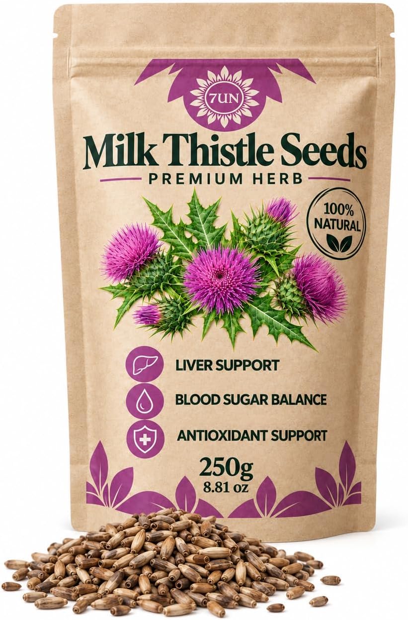 Milk Thistle Seeds 250g | Whole Silybum Marianum Seeds for Tea & Tinctures