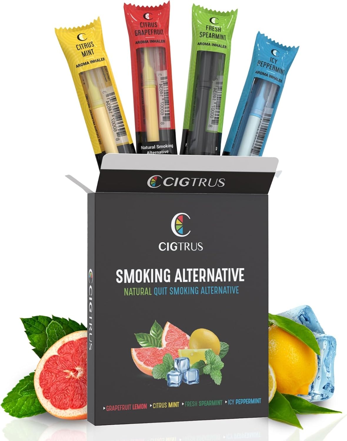 Cigtrus Oral Fixation Craving Relief Quit Smoking Aid Tobacco Free Nicotine Free Non-Electric Natural Support 4 Flavor Variety Pack