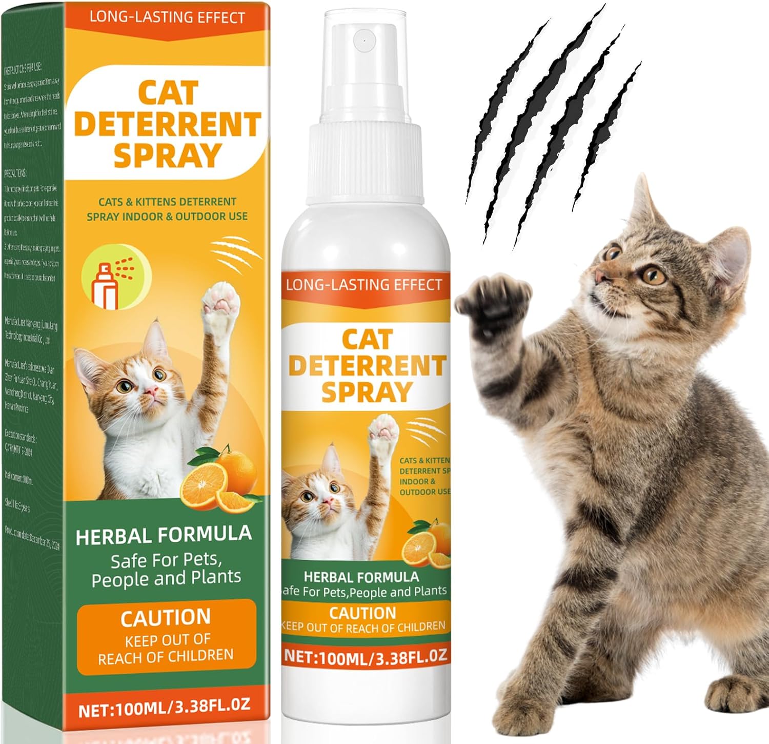 Cat Repellent Spray, Cat Deterrent Spray - Indoor & Outdoor Training Safe, Protect Furniture, Sofas, Rugs, Restricted Areas-for Behavior, Natural, Effective Formula 5