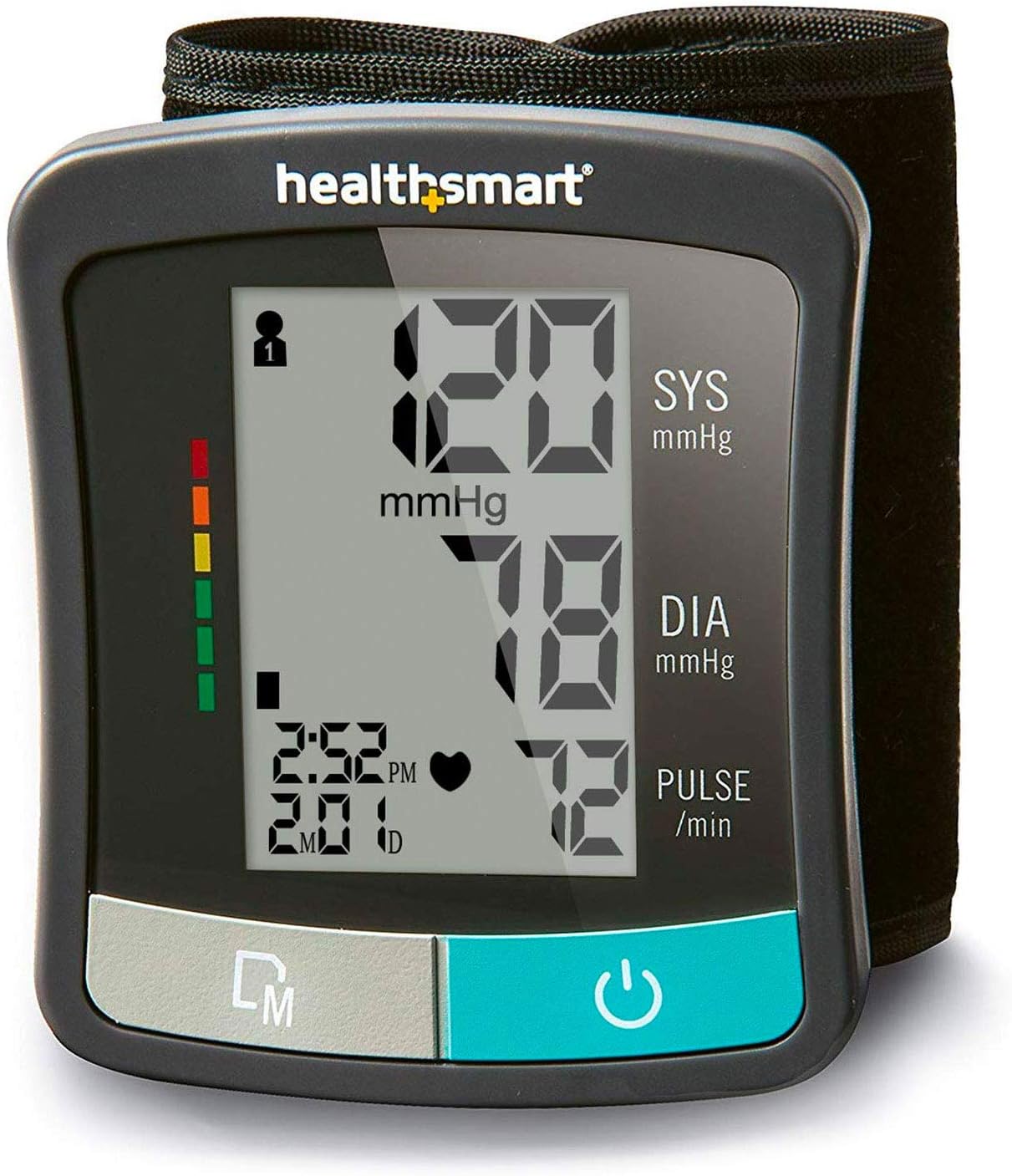 HealthSmart Digital Standard Blood Pressure Monitor with Automatic Upper Cuff That Displays Pulse Rate and Irregular Heartbeat, Stores up to 120 Readings for 2 Users (Pack of 48)