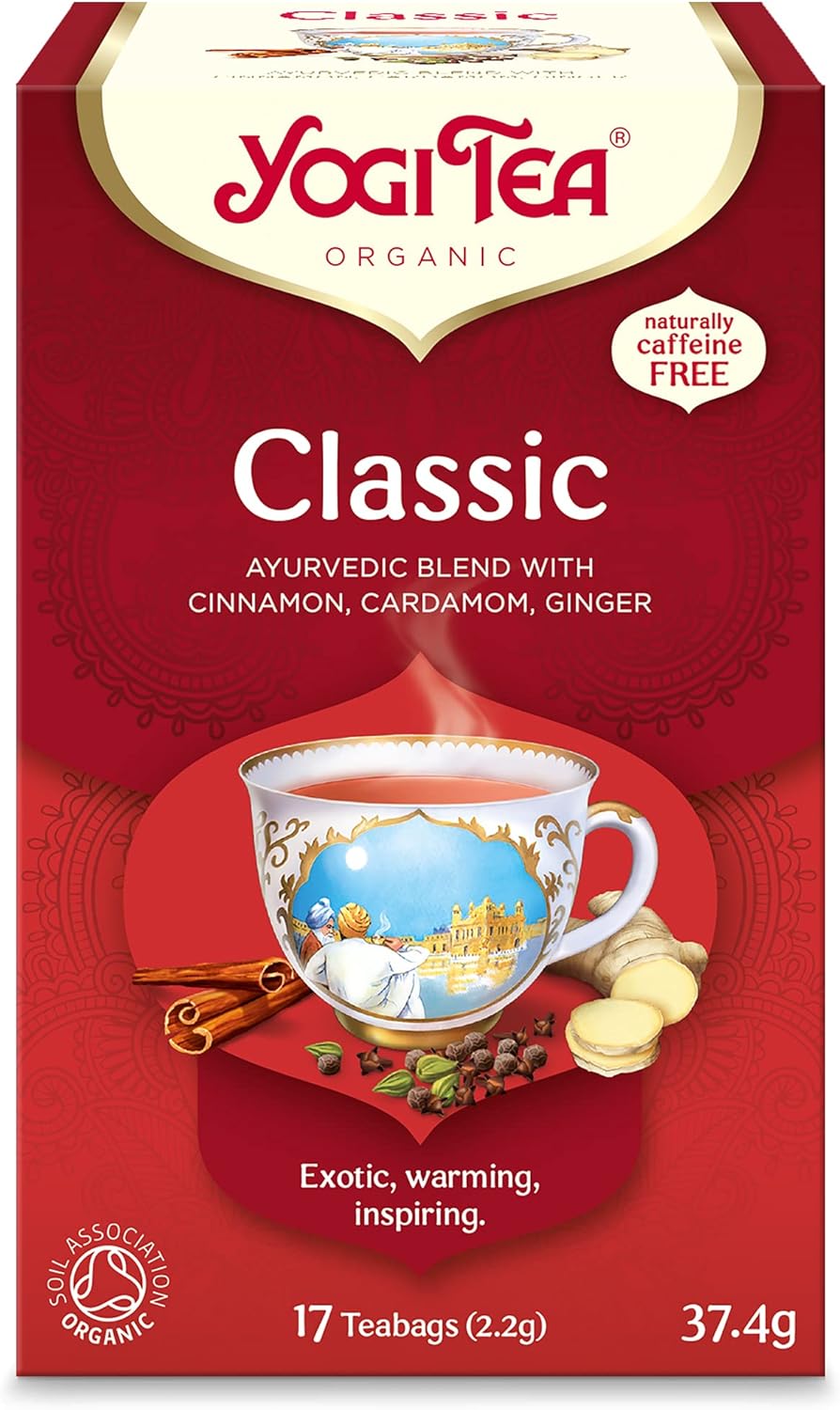 Yogi Tea, Classic, Organic Spice and Herbal Tea, Caffeine Free, Blend of Cinnamon, Cardamom and Ginger, 6 Packs x 17 Tea Bags (102 Teabags Total)