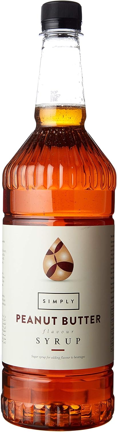 Simply Peanut Butter Syrup, Vegan & Nut Free Flavoured Syrup for Coffee, Cocktails & Baking (1 Litre)