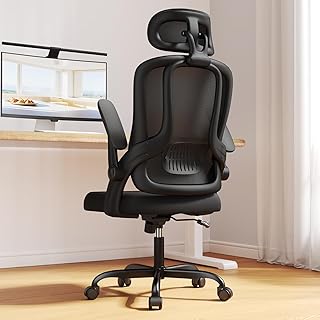 Home Office Chair, High Back Ergonomic Desk Chair with 3D Armrests, Lumbar Support, Mesh Computer Chair with Adjustable Headrest, for Home, Office, Work, Student