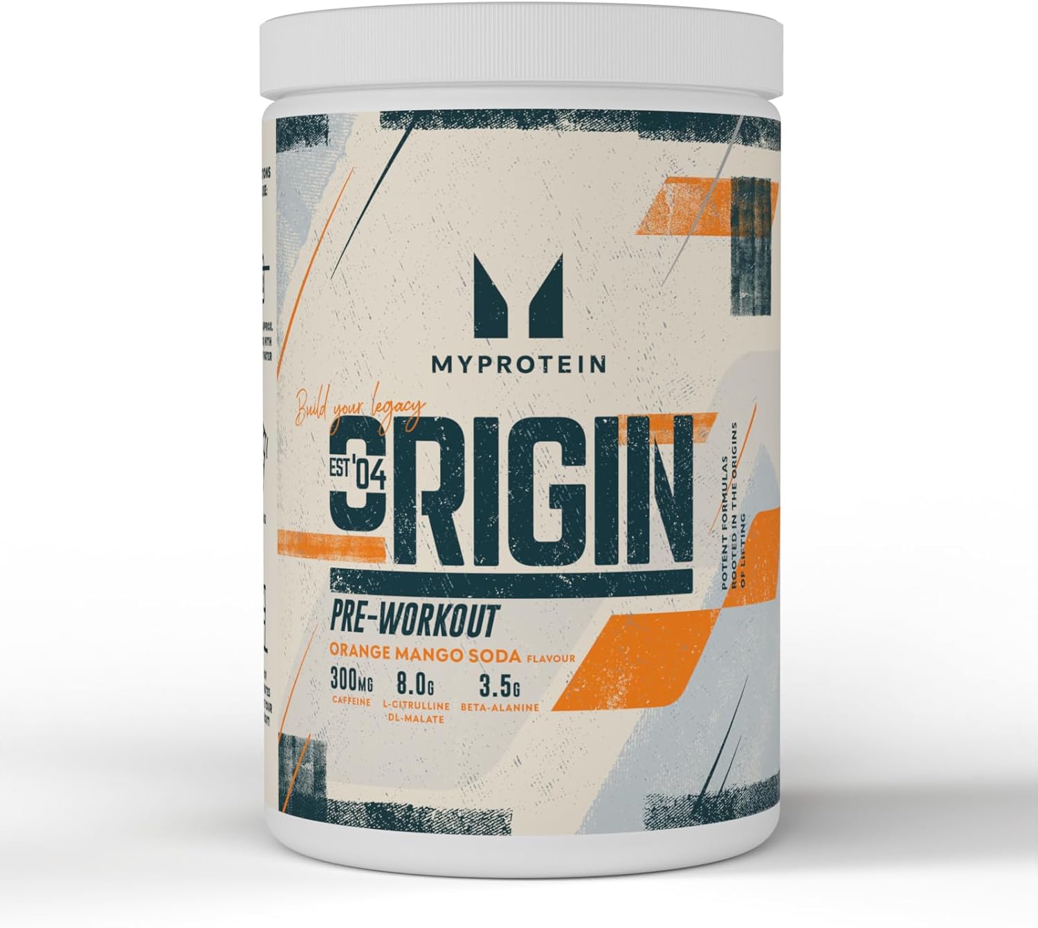 Myprotein Origin Pre-Workout Power with Beta Alanine and Caffeine, Orange and Mango, 600 g