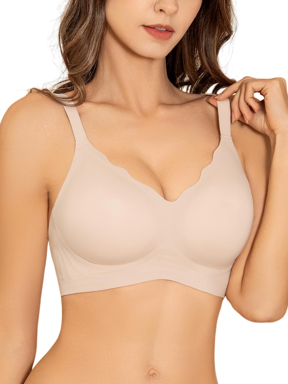 Wireless Bras for Women No Underwire with Support - S-2XL Seamless Bralettes Everyday Full Coverage Comfort Tshirt Bra