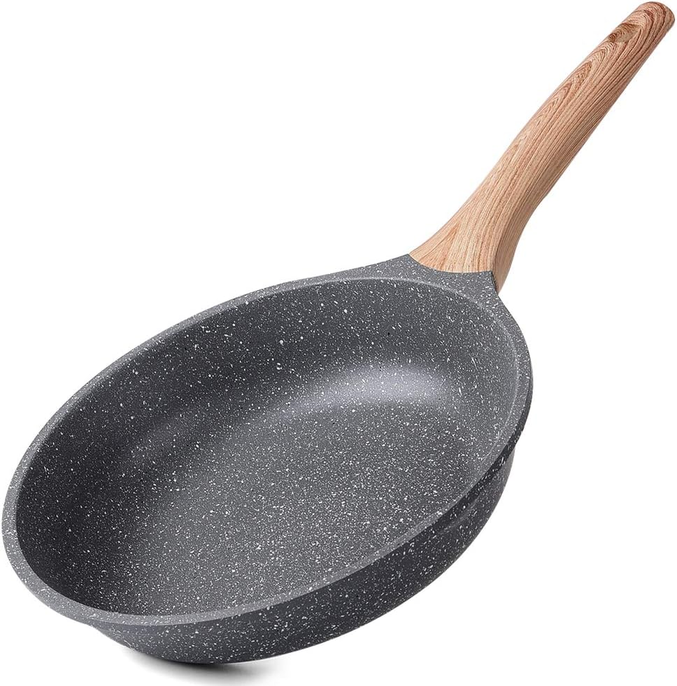 ZUOFENG Non Stick Frying Pans 20cm, Non-Stick Omelette Fry Pan, Granite Frying Pan Stone Pans