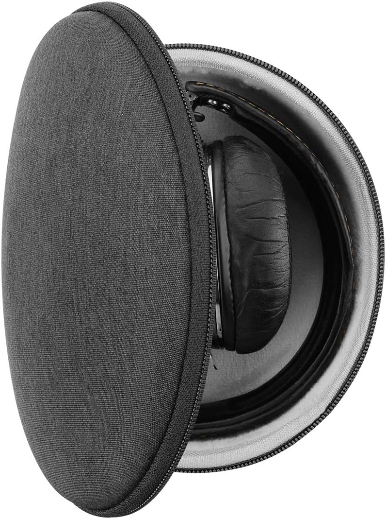Geekria Shield Headphones Case Compatible with Sennheiser Momentum 3 Wireless, HD 350BT, HD 450BT, PXC 550 II Case, Replacement Hard Shell Travel Carrying Bag with Cable Storage (Dark Grey)