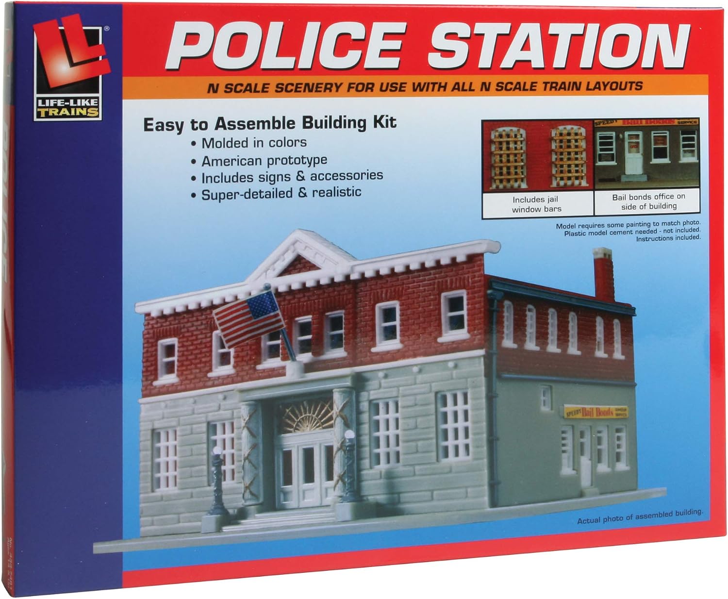 Life-Like Trains N Scale Building Kit - 5th Precinct Police Station