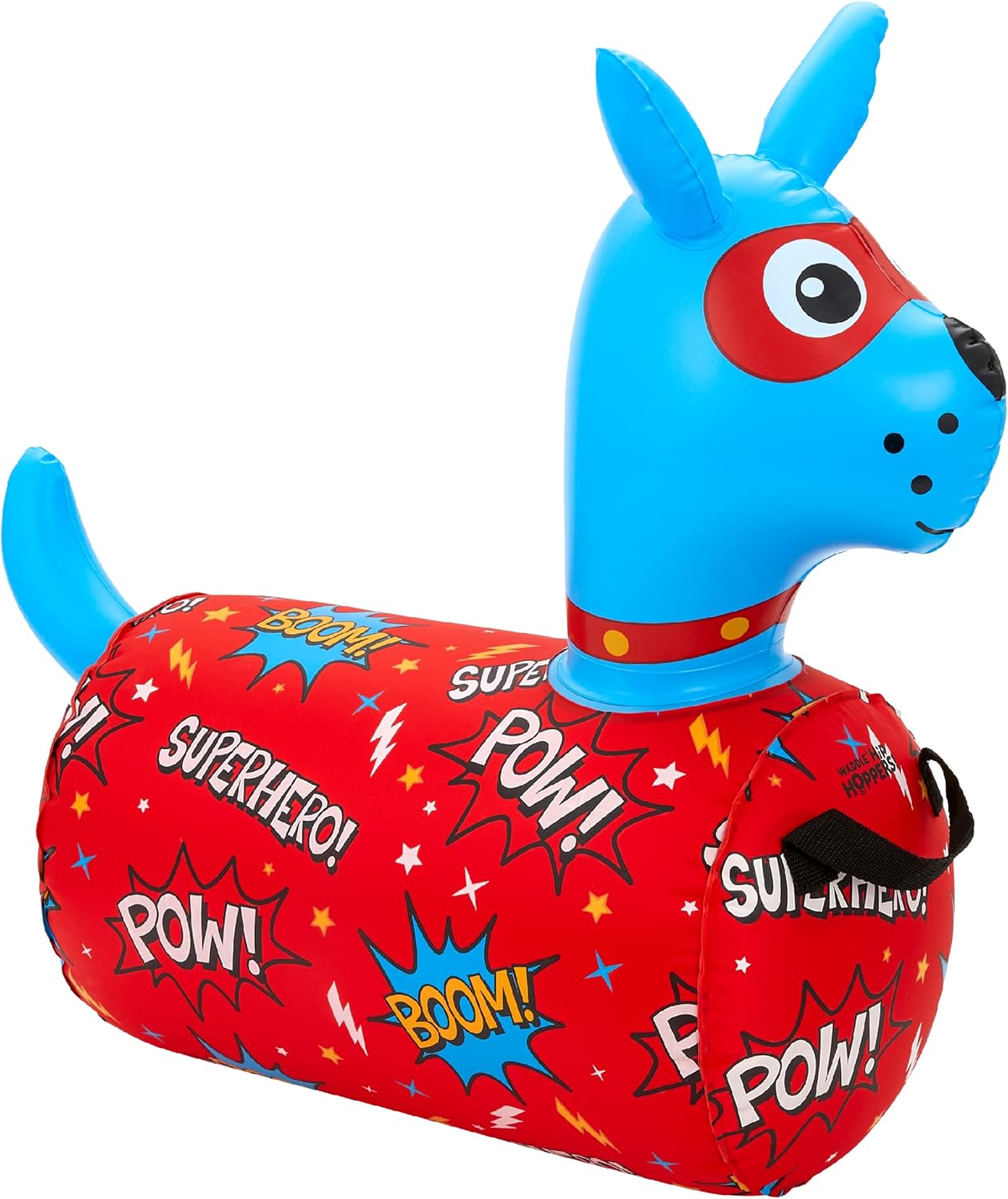 WADDLE Hip Hopper Inflatable Hopping Animal Bouncer Dog, Ages 2 and Up, Supports Up to 85 Pounds