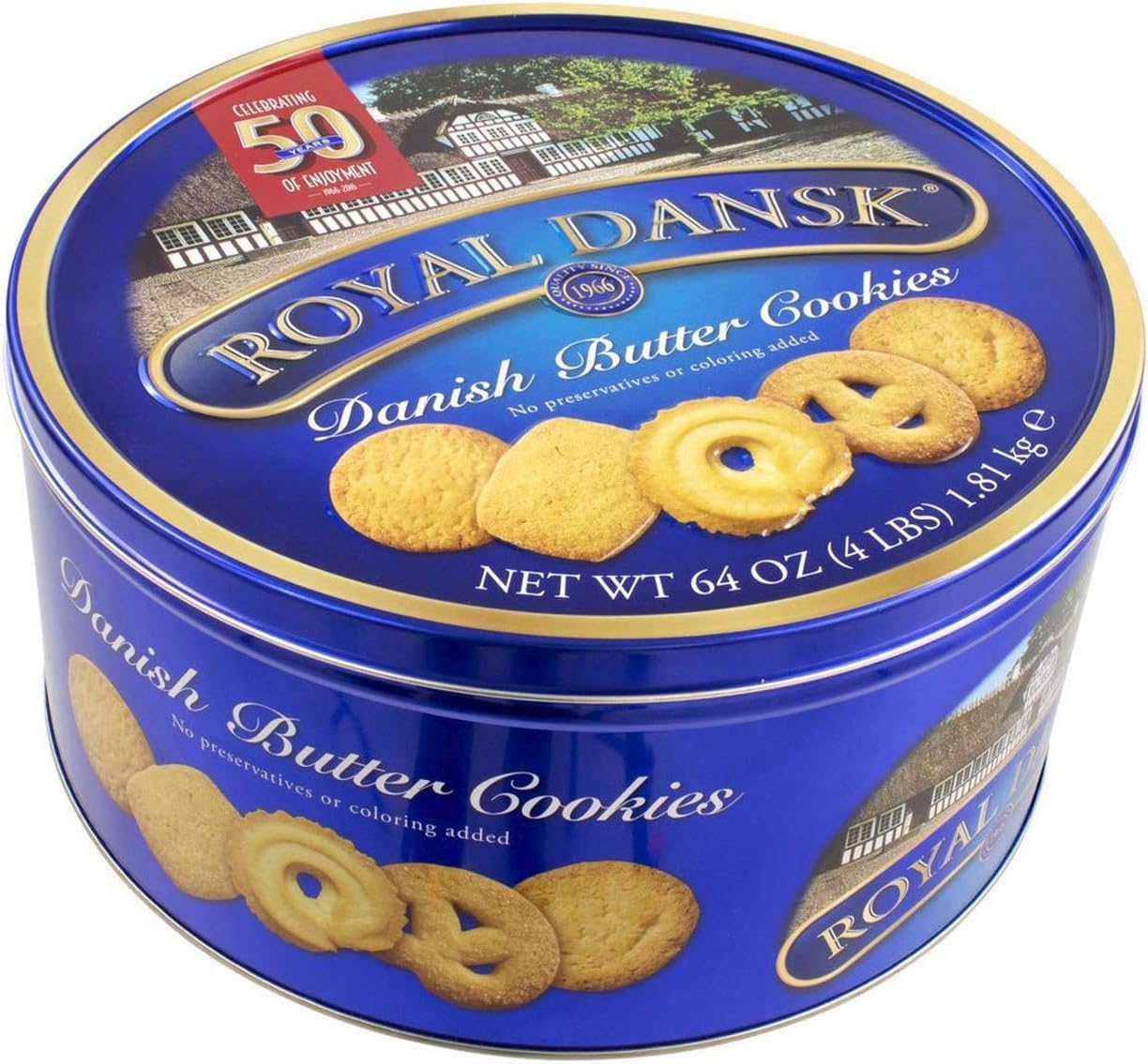 Royal Dansk Danish Butter Cookies 1.81kg Tin Family & Share Tin Simple Sweet & Buttery