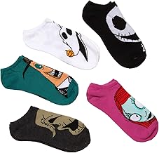Disney Women's Nightmare Before Christmas 5 Pack No Show Socks