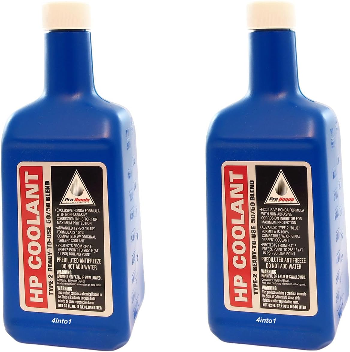 4into1 Genuine Honda Type 2 HP Coolant 08C50-C321S02 50/50 Diluted - 2 Pack