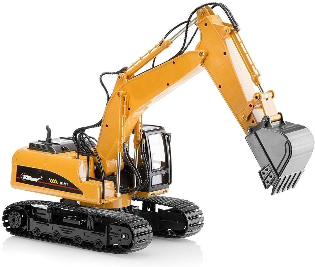 Top Race Metal Diecast Construction Excavator Toy - Realistic Model Digger Tractor, 1:40 Scale - Suitable for Kids and Adults Ages 8 and Up