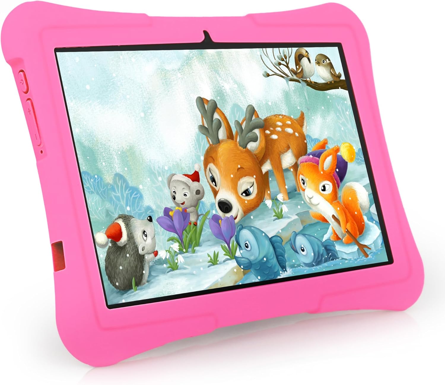 Veidoo Kids Tablet PC, 10 inch Android 13 Tablet for Kids with 8GB(4+4 Expand) Ram 128GB ROM, Octa-Core Processor, WiFi 6, Eye Protection IPS Screen, Parental Control APP(Pink)