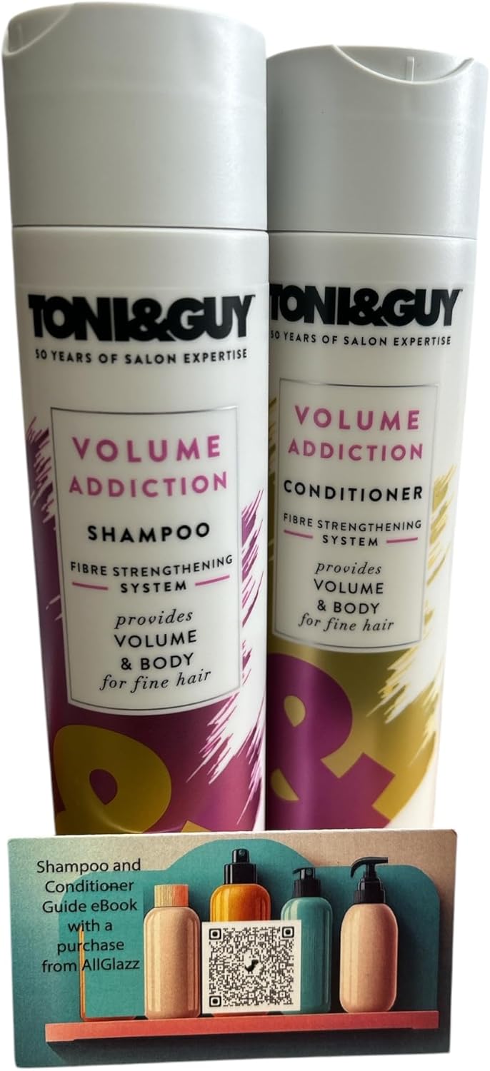 T&G Volume Addiction Shampoo & Conditioner for Fine Hair, 250ml includes a Shampoo & Conditioner free downloadable eBook from Allglazz, just scan the QR code.