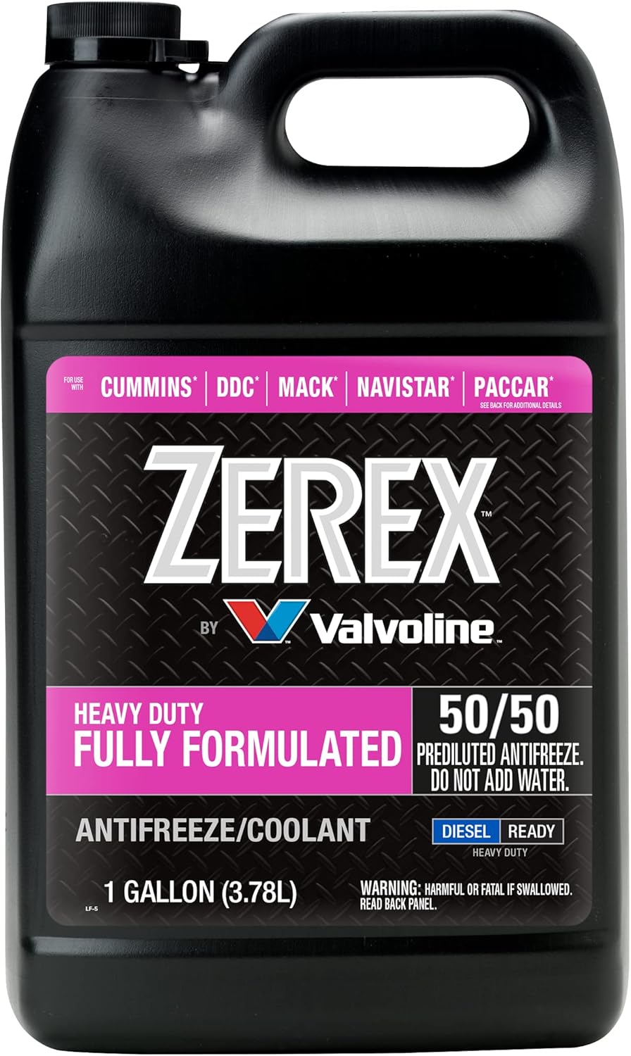 Zerex Fully Formulated Pink Heavy Duty 50/50 Ready-to-Use Antifreeze Coolant 1 Gallon