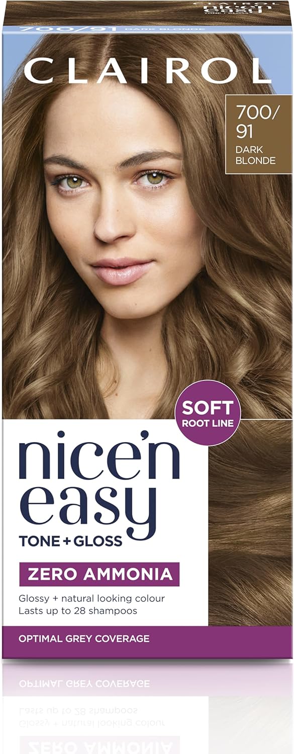 Clairol Nice'n Easy Tone+Gloss Semi Permanent Hair Dye - 700/91 Dark Blonde